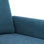 vidaXL Canapé à 2 places Bleu 120 cm Velours