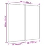 vidaXL Tableau blanc magnétique pliable 100x100x1 7 cm aluminium