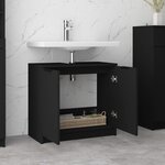 vidaXL Armoire de salle de bain Noir 64 5x33 5x59 cm Bois d'ingénierie