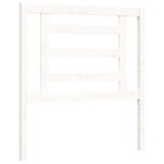 vidaXL Cadre de lit avec tête de lit blanc simple bois massif
