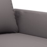 vidaXL Ensemble de canapés 3 Pièces avec coussins Gris Similicuir