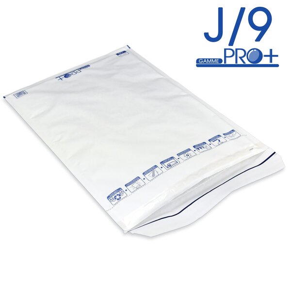 Lot de 10 enveloppes à bulles pro+ blanches j/9 format 290x445 mm