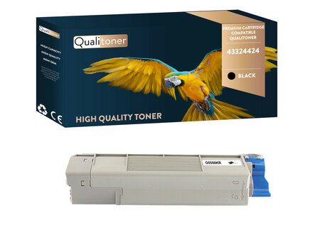 Qualitoner x1 toner 43324424 noir compatible pour oki