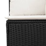 vidaXL Salon de jardin 11 Pièces avec coussins noir résine tressée