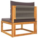 vidaXL Salon de jardin avec coussins 9 Pièces bois massif d'acacia