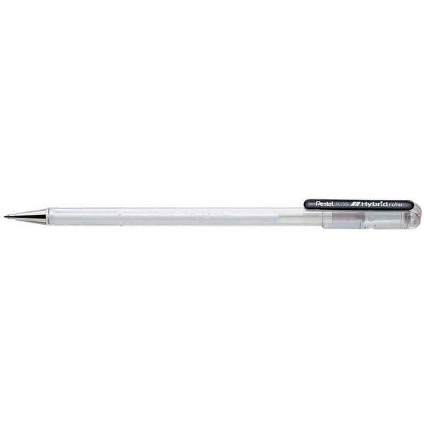 Stylo roller à encre gel hybrid k108  blanc pentel