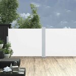 vidaXL Auvent latéral rétractable de patio 140x1200 cm Crème