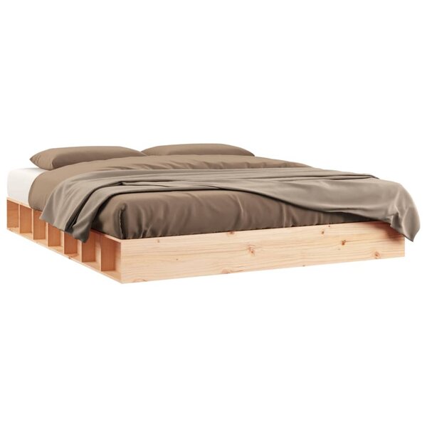 vidaXL Cadre de lit 200x200 cm Bois massif
