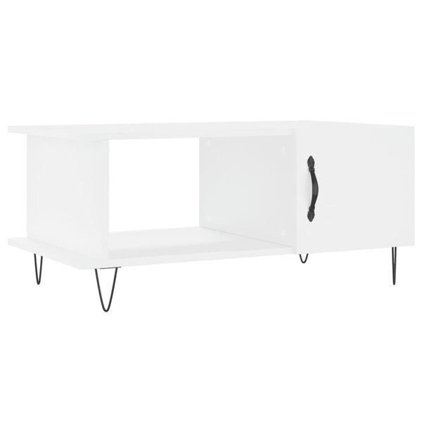 vidaXL Table basse blanc 90x50x40 cm bois d'ingénierie