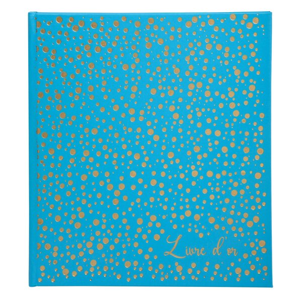 Livre D'or 140 Pages Tranche Or Plum' - Turquoise - Exacompta