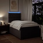 vidaXL Sommier à lattes de lit avec matelas Marron foncé 120x200 cm