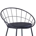 vidaXL Chaises à manger Siège en similicuir lot de 2 noir acier
