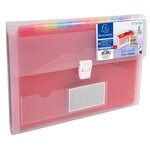 Trieur Valisette Polypropylène 13 Compartiments Crystal - 33x25cm - Cristal - X 5 - Exacompta