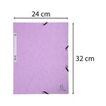 Chemise À Élastiques Carte Lustrée 400g/m2 Aquarel - A4 - Mauve - X 25 - Exacompta
