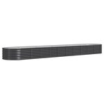 vidaXL Lit surélevé de jardin Acier enduit de poudre Anthracite