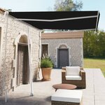 vidaXL Auvent manuel rétractable sur pied 300x250 cm Anthracite