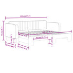 vidaXL Lit de jour avec lit gigogne gris clair 90x200 cm velours