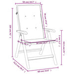 vidaXL Chaises de jardin inclinables et coussins lot de 8 teck solide