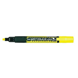 Marqueur 'WET ERASE SMW26' pointe biseautée jaune PENTEL