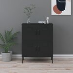 vidaXL Armoire de rangement Noir 80x35x101 5 cm Acier