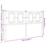 vidaXL Tête de lit métal blanc 135 cm