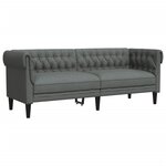 vidaXL Ensemble de canapés 3 Pièces gris foncé tissu