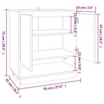 vidaXL Buffet Chêne sonoma 70x41x75 cm Bois d'ingénierie