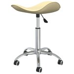 Chaise fauteuil siège de bureau informatique étude similicuir crème 02_0024001
