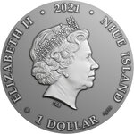 Pièce de monnaie en Argent 1 Dollar g 31.1 (1 oz) Millésime 2021 D ARTAGNAN