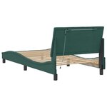 vidaXL Cadre de lit avec lumières LED vert foncé 100x200 cm velours