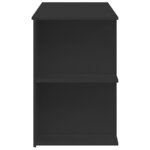 Bureau table poste de travail meuble d'ordinateur informatique étude 140 x 50 x 75 cm bois d'ingénierie noir 02_0023911