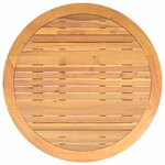 vidaXL Table de jardin et dessus en bois d'acacia gris résine tressée