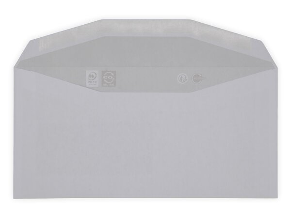 Lot de 50 enveloppe dl2 avec fenêtre blanche 114 x 229 mm