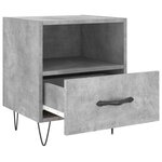 vidaXL Tables de chevet 2Pièces gris béton 40x35x47 5cm bois d’ingénierie