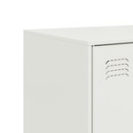 vidaXL Buffet blanc 67x39x107 cm acier