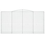 vidaXL Paniers à gabions arqués 6 Pièces 400x50x200/220 cm Fer galvanisé