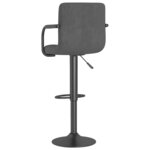 vidaXL Tabourets de bar lot de 2 gris foncé velours