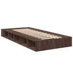 vidaXL Cadre de lit chêne marron 100x200 cm bois d'ingénierie