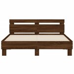 vidaXL Cadre de lit sans matelas chêne marron 140x200 cm