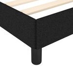 vidaXL Cadre de lit sans matelas noir 120x190 cm tissu