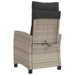 vidaXL Chaises inclinables jardin lot de 2 et coussins résine tressée