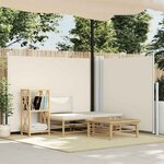 vidaXL Auvent latéral rétractable Crème 140 x 600 cm