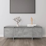 vidaXL Meuble TV gris béton 120x30x40 5 cm bois d'ingénierie