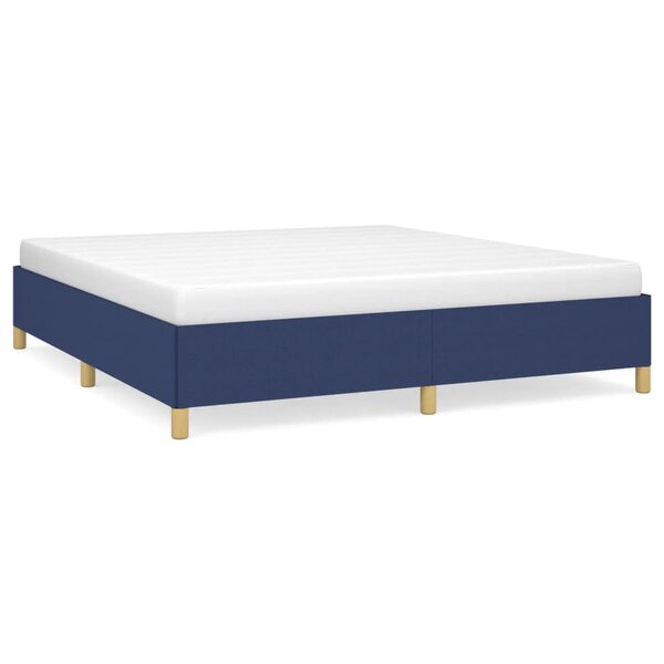 vidaXL Cadre de lit Bleu 180 x 200 cm Tissu
