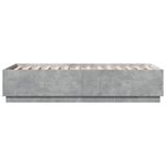 vidaXL Cadre de lit gris béton 75x190 cm bois d'ingénierie