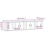 vidaXL Ensemble de meubles TV 4 Pièces Blanc brillant Bois d'ingénierie