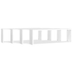 vidaXL Étagères cube murales 4Pièces Blanc 80x15x26 5cm bois d'ingénierie