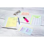 Étui de 100 fiches bristol quadrillé 5x5 non perforé 75x125mm Assorties x 10 EXACOMPTA