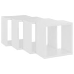 vidaXL Étagères cube murales 4 Pièces Blanc 26x15x26 cm