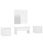 vidaXL Ensemble de meubles de couloir Blanc brillant Bois d'ingénierie